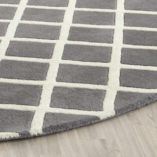 Safavieh Chatham Cht718 Dark Grey/Ivory Area Rug Detail