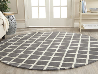 Safavieh Chatham Cht718 Dark Grey/Ivory Area Rug Room Scene Feature