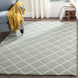 Safavieh Chatham Cht718 Grey/Ivory Area Rug Room Scene Feature