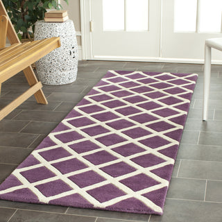 Safavieh Chatham Cht718 Purple/Ivory Area Rug Room Scene Feature