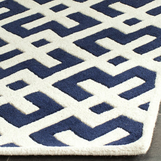 Safavieh Chatham Cht719 Dark Blue/Ivory Area Rug Detail