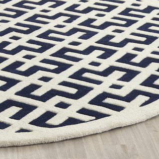 Safavieh Chatham Cht719 Dark Blue/Ivory Area Rug Detail