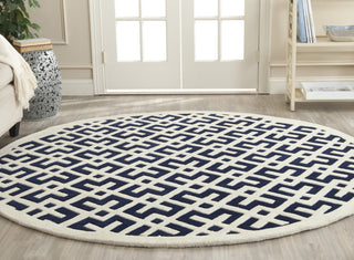 Safavieh Chatham Cht719 Dark Blue/Ivory Area Rug Room Scene