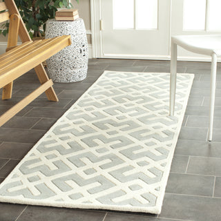 Safavieh Chatham Cht719 Grey/Ivory Area Rug Room Scene Feature