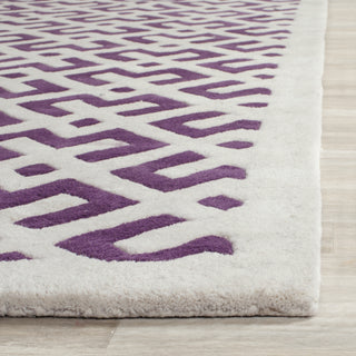 Safavieh Chatham Cht719 Purple/Ivory Area Rug Detail