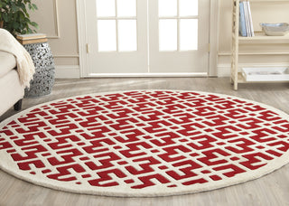 Safavieh Chatham Cht719 Red/Ivory Area Rug Room Scene