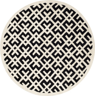 Safavieh Chatham Cht719 Black/Ivory Area Rug Round