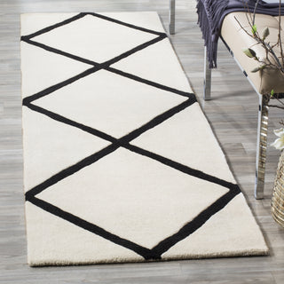 Safavieh Chatham Cht720 Ivory/Black Area Rug Room Scene Feature