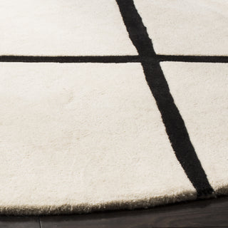 Safavieh Chatham Cht720 Ivory/Black Area Rug Detail