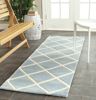 Safavieh Chatham Cht720 Blue/Ivory Area Rug Room Scene Feature