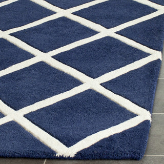 Safavieh Chatham Cht720 Dark Blue/Ivory Area Rug Detail