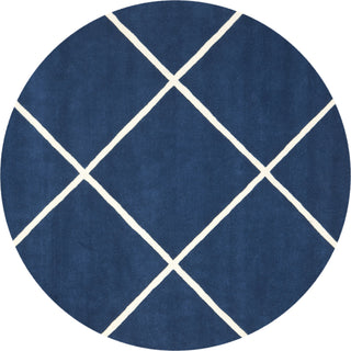 Safavieh Chatham Cht720 Dark Blue/Ivory Area Rug Round