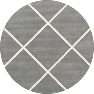 Safavieh Chatham Cht720 Dark Grey/Ivory Area Rug Round