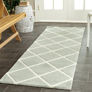 Safavieh Chatham Cht720 Grey/Ivory Area Rug Room Scene Feature