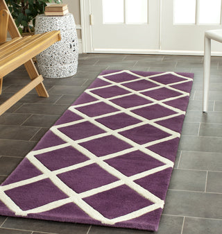 Safavieh Chatham Cht720 Purple/Ivory Area Rug Room Scene Feature