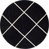 Safavieh Chatham Cht720 Black/Ivory Area Rug Round