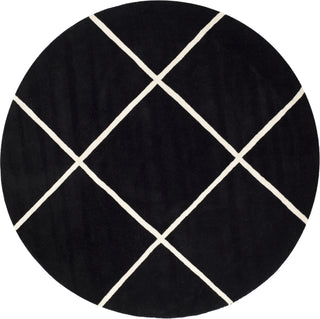 Safavieh Chatham Cht720 Black/Ivory Area Rug Round