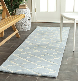 Safavieh Chatham Cht721 Blue/Ivory Area Rug Room Scene Feature