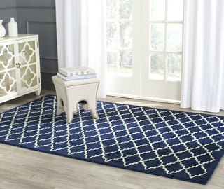 Safavieh Chatham Cht721 Dark Blue/Ivory Area Rug Room Scene Feature