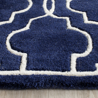 Safavieh Chatham Cht723 Dark Blue/Ivory Area Rug Detail