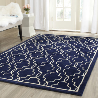 Safavieh Chatham Cht723 Dark Blue/Ivory Area Rug Room Scene Feature