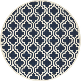 Safavieh Chatham Cht727 Dark Blue/Ivory Area Rug Round