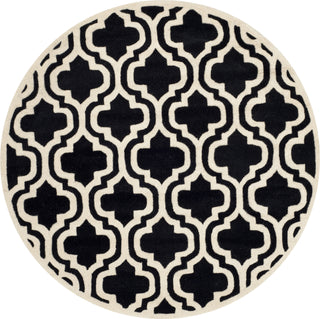 Safavieh Chatham Cht727 Black/Ivory Area Rug Round