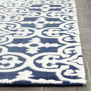 Safavieh Chatham Cht729 Dark Blue/Ivory Area Rug Detail