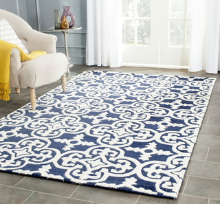 Safavieh Chatham Cht729 Dark Blue/Ivory Area Rug Room Scene Feature