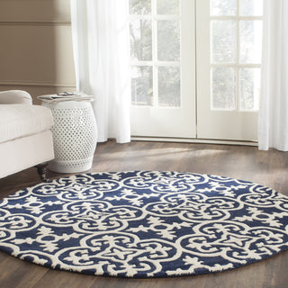 Safavieh Chatham Cht729 Dark Blue/Ivory Area Rug Room Scene