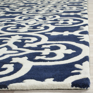 Safavieh Chatham Cht729 Dark Blue/Ivory Area Rug Detail