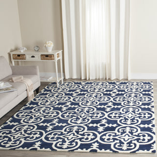 Safavieh Chatham Cht729 Dark Blue/Ivory Area Rug Room Scene