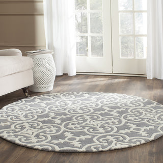 Safavieh Chatham Cht729 Dark Grey/Ivory Area Rug Room Scene