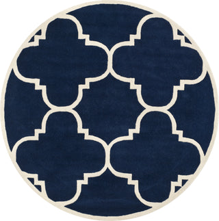 Safavieh Chatham 730 Dark Blue/Ivory Area Rug Round