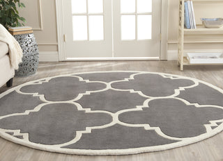 Safavieh Chatham 730 Dark Grey/Ivory Area Rug Room Scene Feature