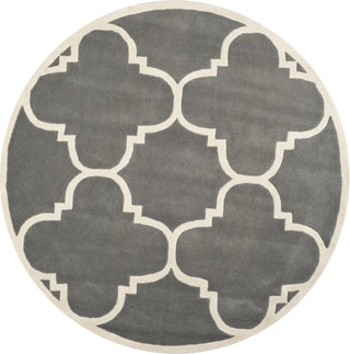 Safavieh Chatham 730 Dark Grey/Ivory Area Rug Round