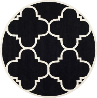 Safavieh Chatham 730 Black/Ivory Area Rug Round