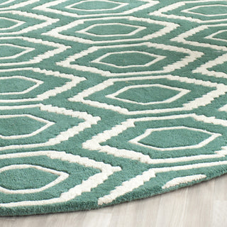 Safavieh Chatham Teal/Ivory Area Rug Detail