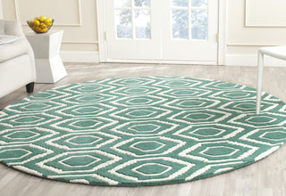 Safavieh Chatham Teal/Ivory Area Rug Room Scene Feature