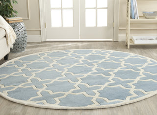 Safavieh Chatham Chatham732 Blue/Ivory Area Rug Room Scene Feature