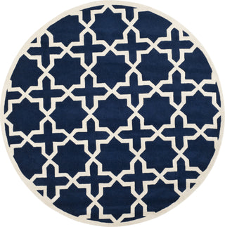 Safavieh Chatham Chatham732 Dark Blue/Ivory Area Rug Round