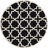 Safavieh Chatham Chatham732 Black/Ivory Area Rug Round