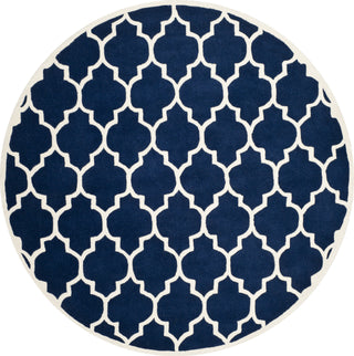 Safavieh Chatham 734 Dark Blue/Ivory Area Rug Round