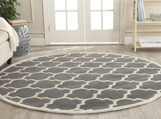 Safavieh Chatham 734 Dark Grey/Ivory Area Rug Room Scene Feature