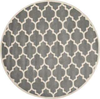 Safavieh Chatham 734 Dark Grey/Ivory Area Rug Round