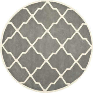 Safavieh Chatham 735 Dark Grey/Ivory Area Rug Round