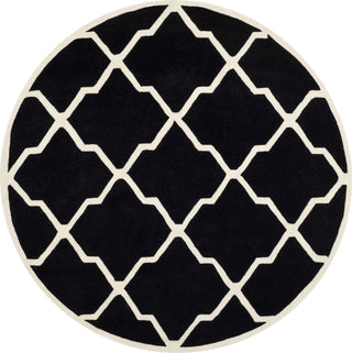 Safavieh Chatham 735 Black/Ivory Area Rug Round