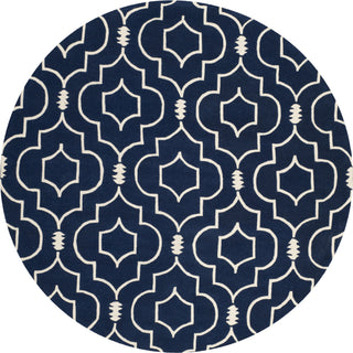 Safavieh Chatham 736 Dark Blue/Ivory Area Rug Round