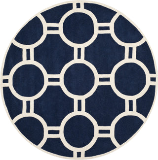 Safavieh Chatham 739 Dark Blue/Ivory Area Rug Round