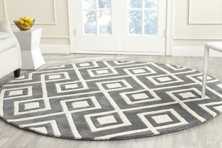 Safavieh Chatham 742 Dark Grey/Ivory Area Rug Room Scene Feature